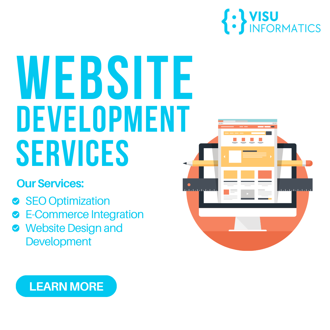 visuinformatics's tweet photo. Unlock your business potential with our comprehensive Web Development Services! From SEO Optimization to boost your online visibility, E-Commerce Integration for seamless shopping experiences, to custom Website Design and Development tailored to your brand – we’ve got you covered https://t.co/2klFCS7wmq
