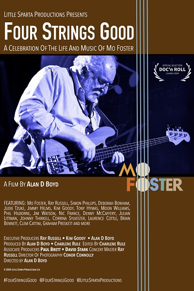 Rockstarscars's tweet photo. Went to see a film about our amazing friend Mo Foster called 'Four Strings Good' last night at the #docnrollfest Doc'nRoll season at the Garden Cinema with a Q&A from former bandmates and friends, superb evening see the film if you can pls RP https://t.co/gz4W3O9Z8z