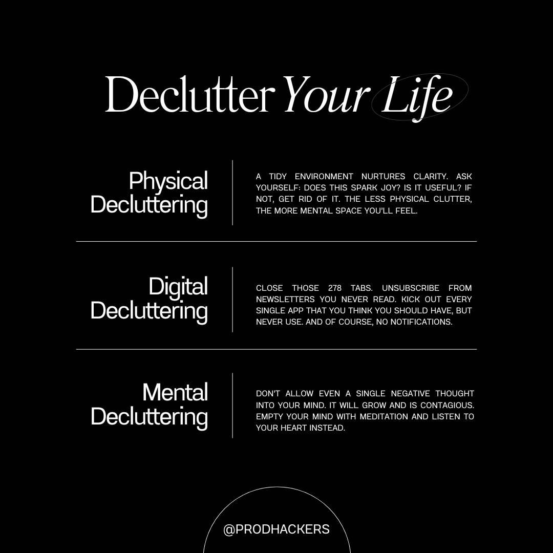The more you declutter, the more space you'll have to do what really matters.

Here's how: