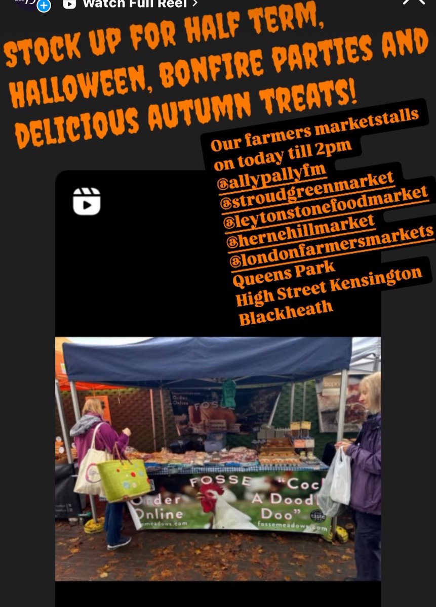 FosseMeadows's tweet photo. Stock up for half term, Halloween, bonfire night and Autumn treats! A scarily super range at @allypallyfm @hernehillmarket @StroudGrMarket @Leytonstonefood @Londonfarmers Blackheath, Queens Park & High St Ken! 10-2pm today โค๏ธ๐๐ฆ๐๐ฑ๐๐ฆ๐ชฟ๐#orderforchristmas #orderonline https://t.co/4fyN7UwuIk