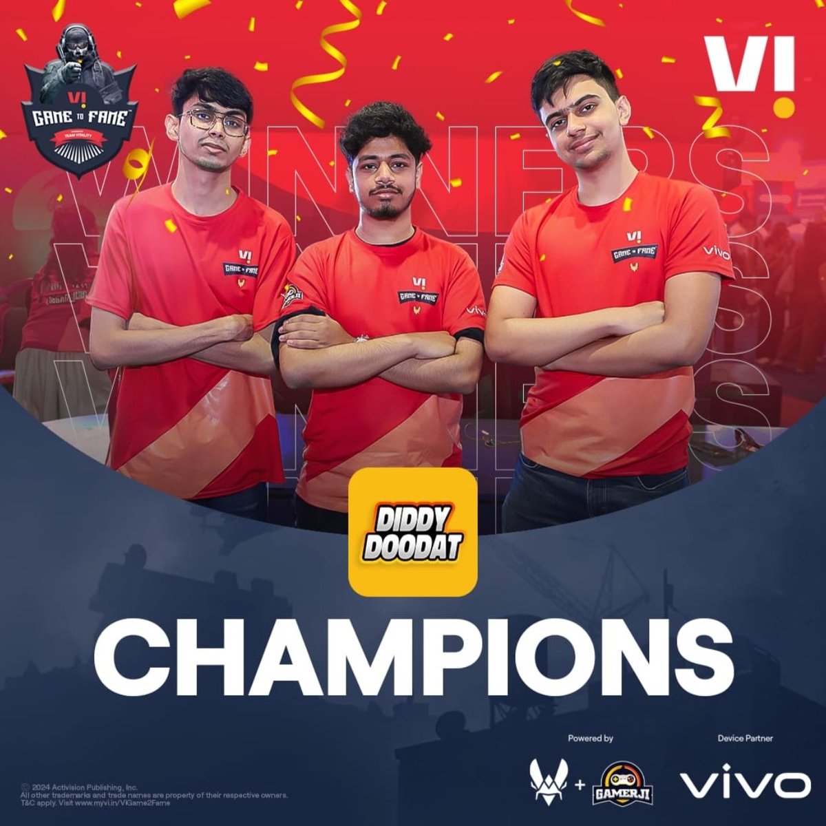 CinociJod's tweet image. Won the VI Game to Fame tourney at #IMC2024 with my team (Captain: Zorawar Singh Bajwa, Shaikh Farhaan, &amp;amp; me, Kevin K Roy). We’ve only received the promised mobile device, but no update on our trip to Paris or the 50k INR prize despite repeated follow-ups. @TeamVitality