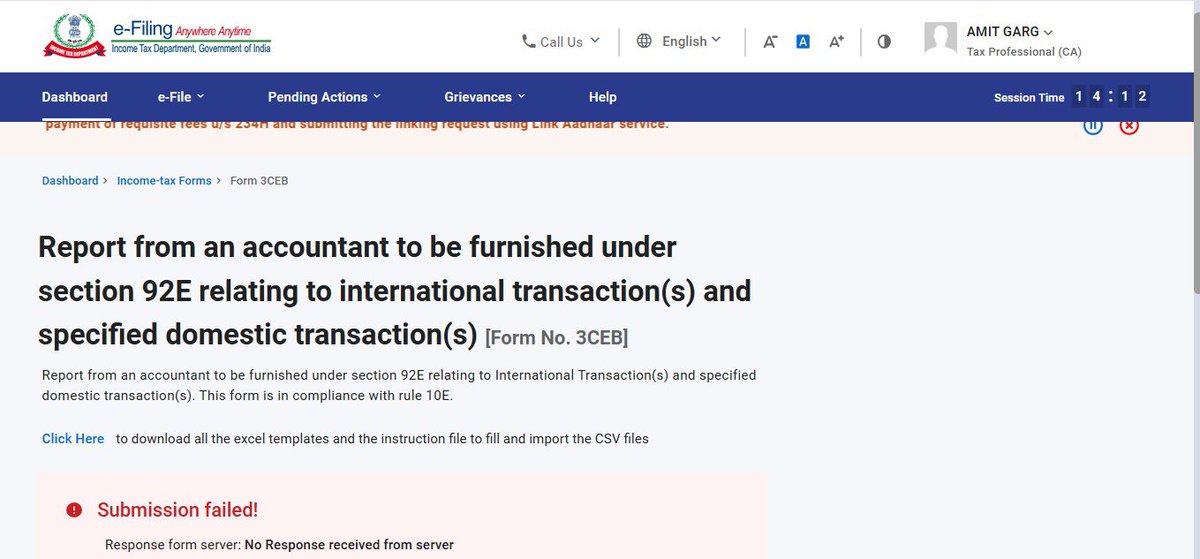 Shivam9596's tweet photo. @IncomeTaxIndia @FinMinIndia @nsitharamanoffc  

Please ASSIST 

Not able to upload 3CEB since 2 days, facing this error and not getting resolved as well. https://t.co/rwyMOn2W1d