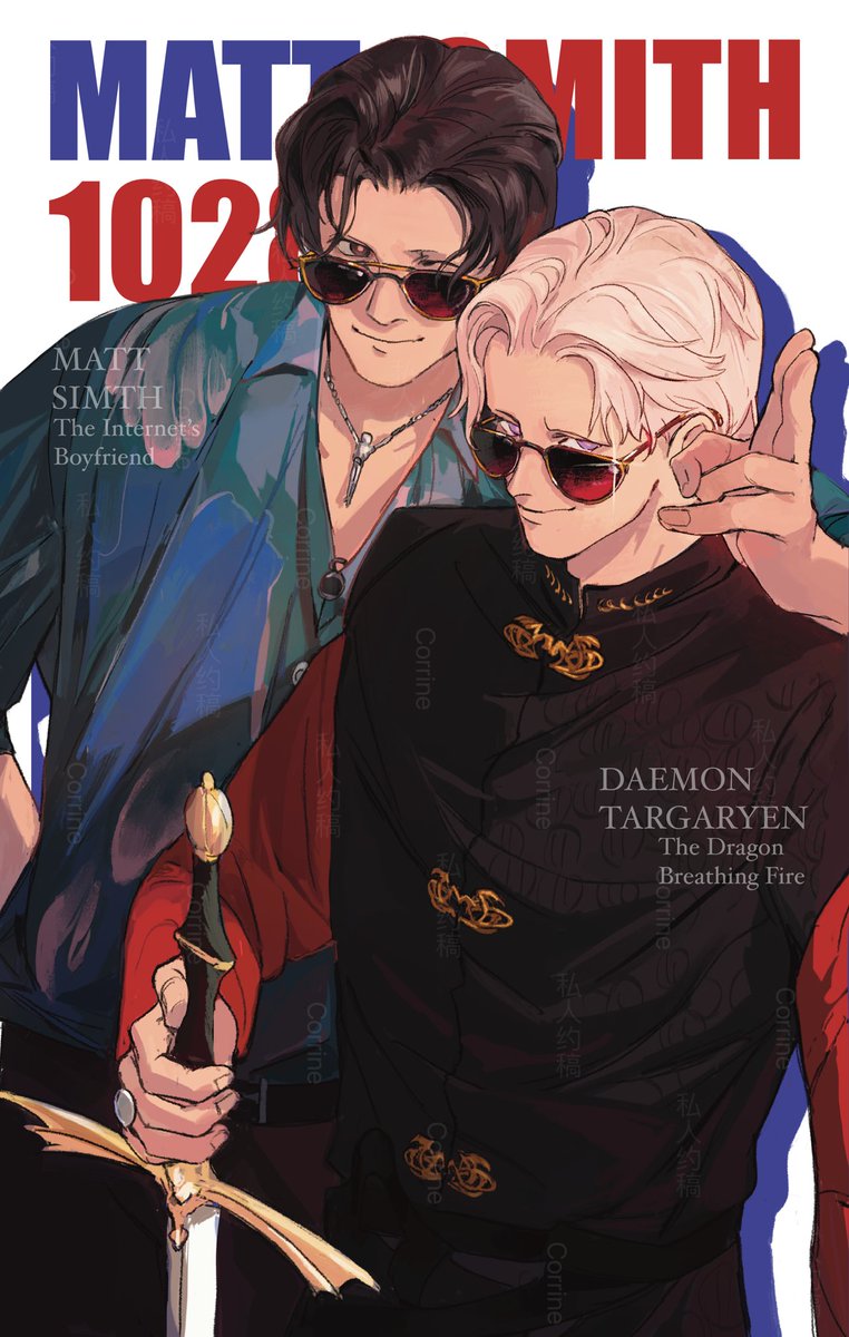💙Happy birthday to Matt Smith DAY 1🖤

保持风度😎保持超酷😎

✨生日快乐，宝宝我爱你💕

Update a birthday illustration every day until Matt's birthday🎉🎉🎉