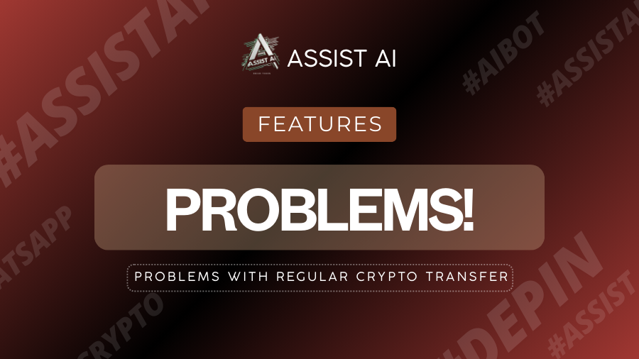 RexusXbtc's tweet photo. PROBLEMS
- Difficulty managing multiple crypto wallets
- Complexity in crypto transfers
- Privacy and security concerns
- Challenges with cross-chain conversions
- High gas fees for airdrop allocations
Here’s how #AssistAI is tackling each of these problems. https://t.co/Jxzg1RGce9