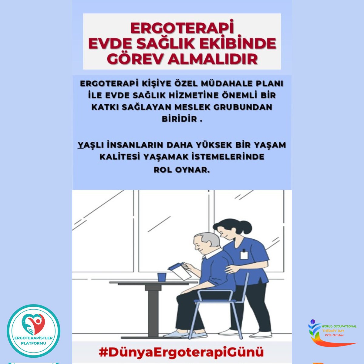 ergervadnloglu's tweet photo. 🦾Ortopedik rehabilitasyonda ergoterapi, bireylerin ortopedik yaralanma, cerrahi müdahale veya durumlar sonrasında fonksiyonel bağımsızlıklarını yeniden kazanmalarına yardımcı olmayı amaçlar ✨

#DünyaErgoterapiGünü 
 
@drmemisoglu @saglikbakanligi https://t.co/SDTqEJ8gNA