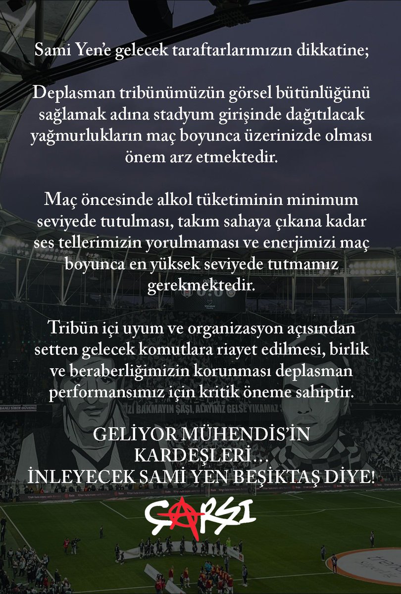 📢 SAMİ YEN DEPLASMANI İÇİN ÖNEMLİ AÇIKLAMA!