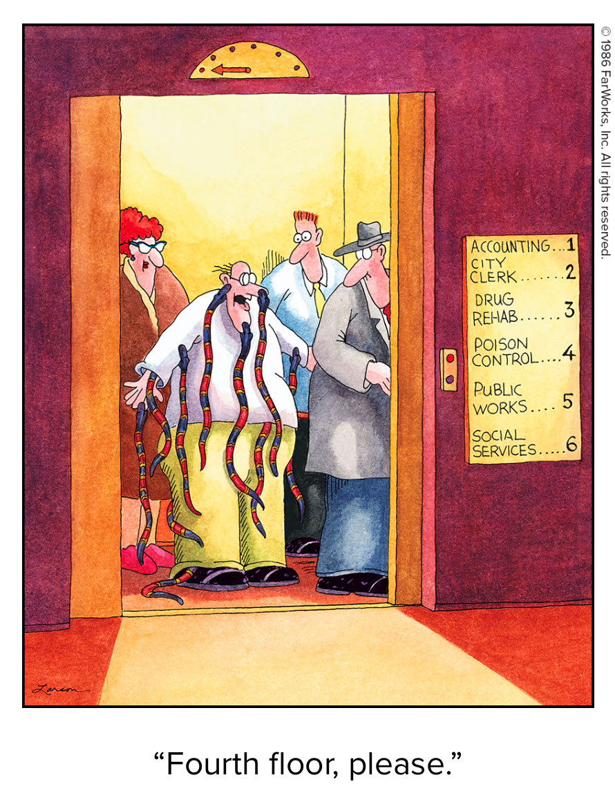 FROM THE FAR SIDE FILES 
Gary Larson 1986