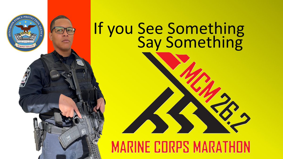 PFPAOfficial's tweet photo. You can help ensure the 2024 @Marine_Marathon is safe. Report any emergency or suspicious activity by calling 9-1-1 or find the nearest police officer.

#MarineCorpsMarathon #RunWithTheMarines #RunToHonor https://t.co/NgGyZT3fd5