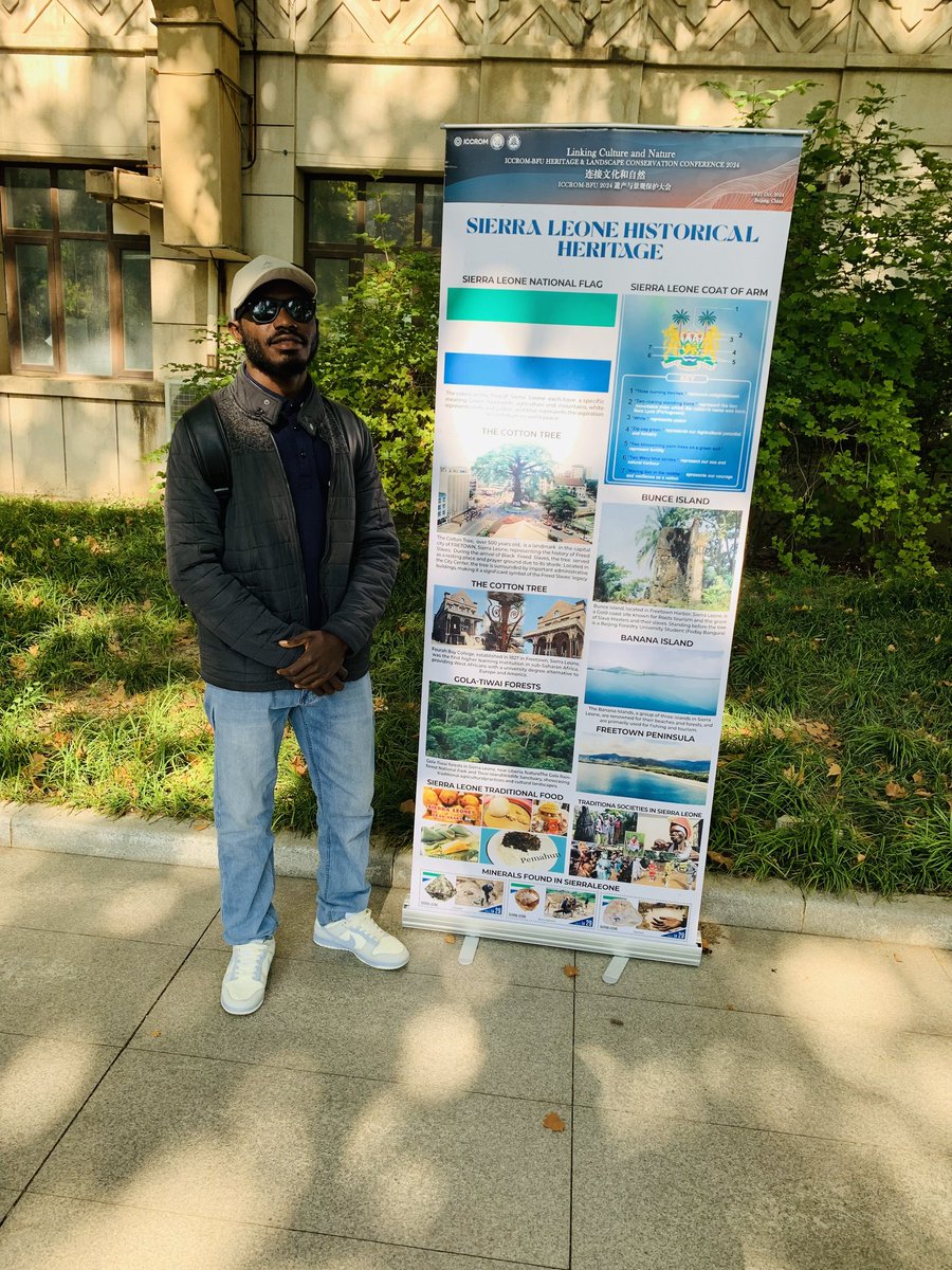 JosephBalamu's tweet photo. 1 week ago on the celebration of World Heritage Day, Sierra Leone 🇸🇱 was well represented here in Beijing Forestry University (China 🇨🇳), showcasing it rich endowments, culture & UNESCO 's approved heritage sites.
#SierraLeoneChina
#CulturalExchange
#MutualRelationship 🇸🇱🇨🇳💯 https://t.co/N6k7gtFUYX