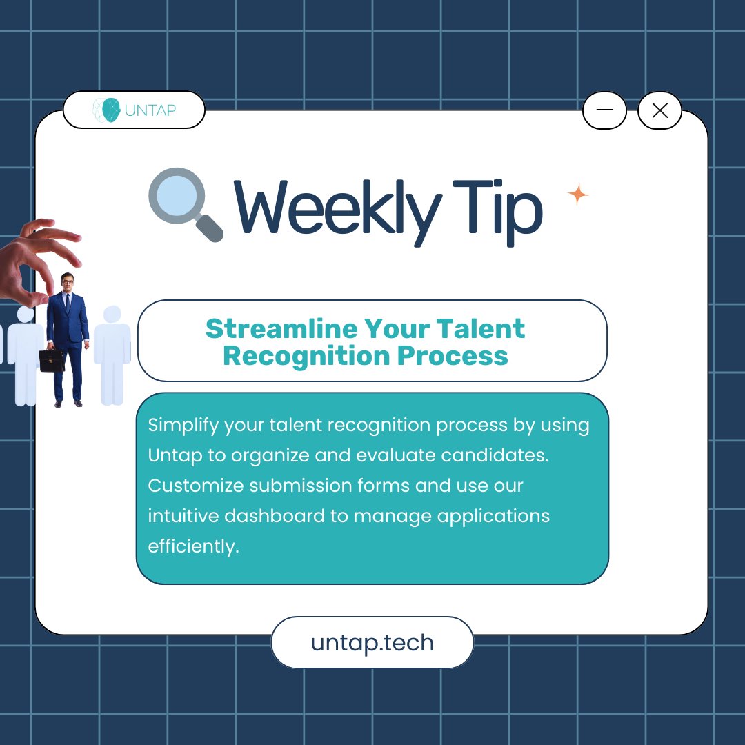 UntapTech's tweet image. Join us in transforming how you engage and acknowledge talent today!

Book a demo: untap.tech

#untap #awards #talentrecognition