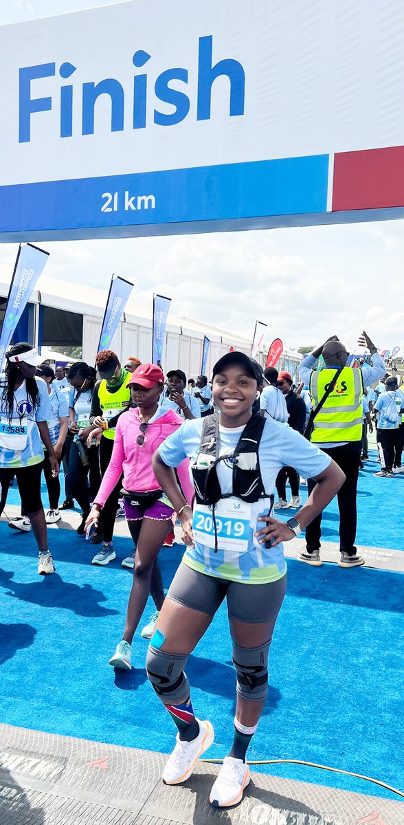Miss_Lukas_'s tweet photo. Still a girl with a running problem 😊
Just conquered my first 21km at the Standard Chartered Nairobi Marathon!
🏅Feeling unstoppable and grateful for every step. 🌟
#StanChartNairobiMarathon #nairobiruns
#NairobiMarathon #FirstHalfMarathon #RunnerLife https://t.co/VNZ6CgjGCp
