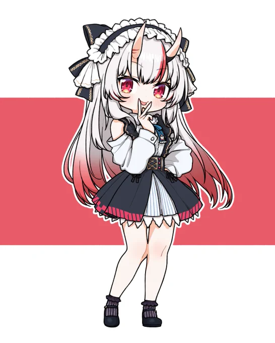 こちら頭身低めのガーリーお嬢ですお収め下さい透過差分は返信欄に置いておきます↓#百鬼絵巻 