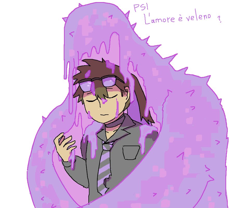 アキレオくんの足元から滲み出て覆いかぶさる図　#ない特区