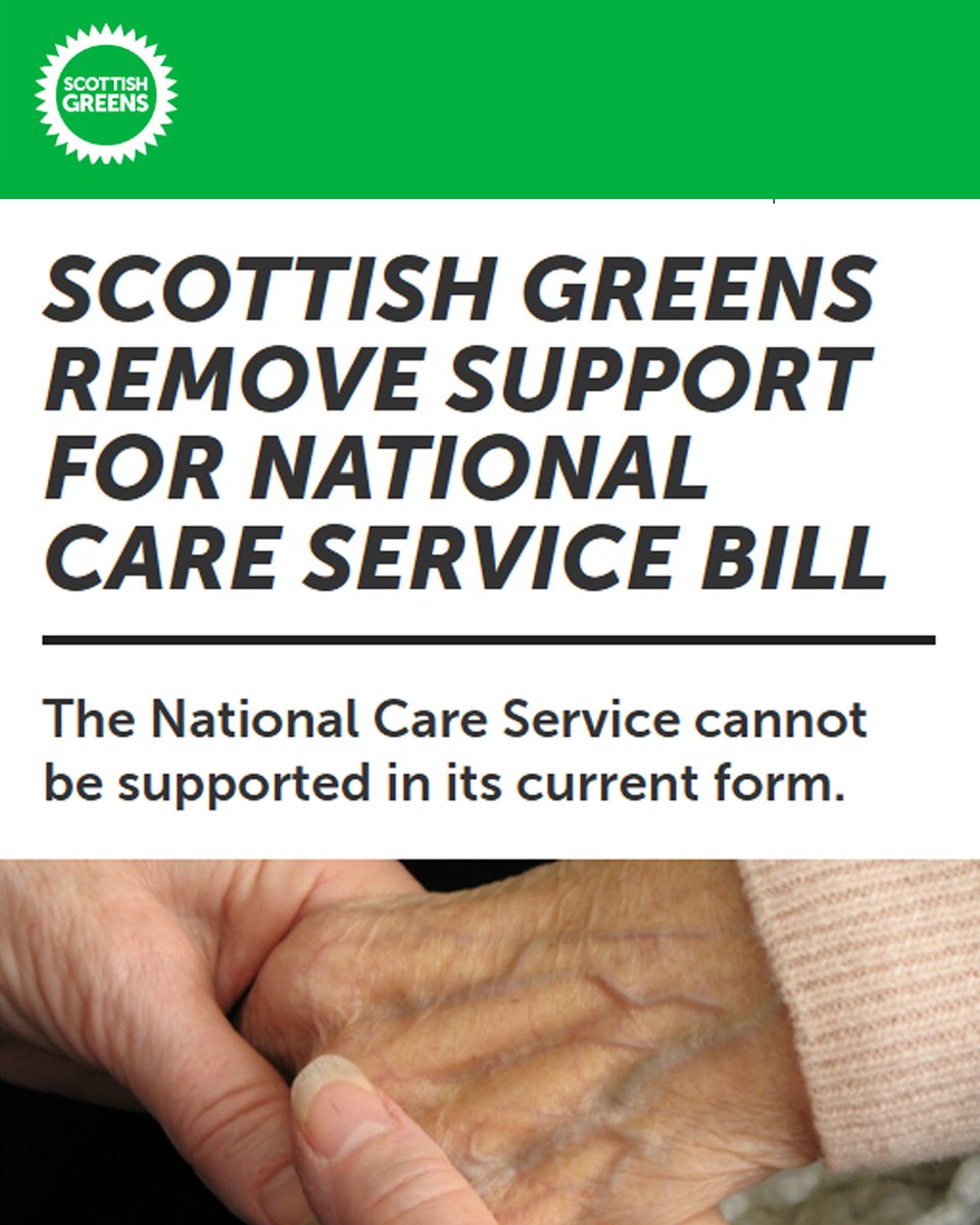 The National Care Service Bill is not fit for purpose and has lost the support of trade unions and other key stakeholders.

We must still strive for a National Care Service that puts people over profit and respects local democracy. #SGPconf 

▶️ greens.scot/news/scottish-…