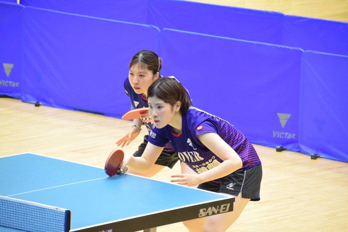 j_05_t's tweet photo. 2024.10/25-27
全日本社会人卓球選手権大会

あきほちゃんここなちゃんダブルスベスト4おめでとうございます🥹🫶🏻
あまりお写真上手く撮れずだったけど表彰式の時のお二人可愛すぎてメロかった、、😭💞

#クローバー歯科フェアリーズ 
#大西瑚々那 選手
#下山秋帆 選手 https://t.co/5CGr63ASGy