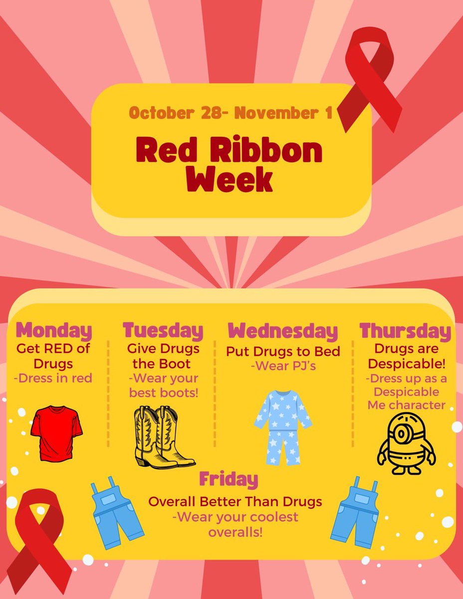 #RedRibbonWeek <a href="/ConroeHSCISD/">Conroe High School, Conroe ISD</a> <a href="/Chs9Stuco/">CHS9 StuCo</a> <a href="/Tasha_Smith78/">Tasha Smith</a> @MeyerCHS9