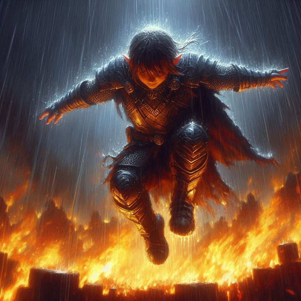 pif1ados's tweet photo. Finnan Buenbarril, nuestro mediano clérigo, saltando del edificio en llamas en mitad de la noche.
(Generado por IA) https://t.co/9Ha9nCC726