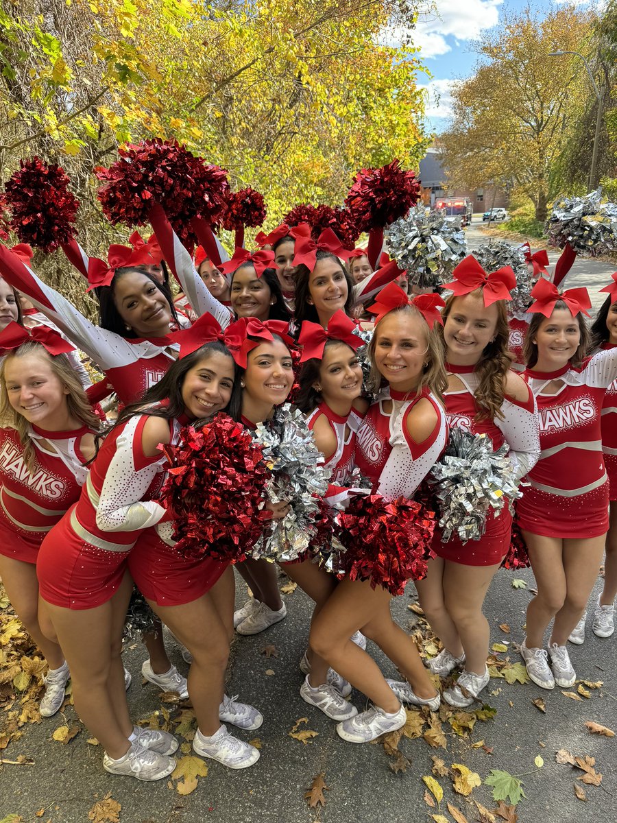whscheering's tweet image. It was a perfect day for our Homecoming parade and a Waltham WIN! ❤️🦅 🏈  @CityofWaltham