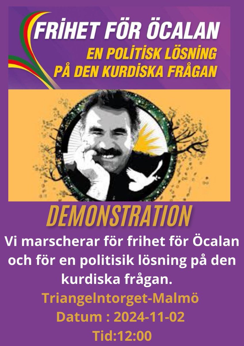 Marschen äger rum även i Malmö! #malmö #freeöcalan #kurd #kurdistan #öcalan