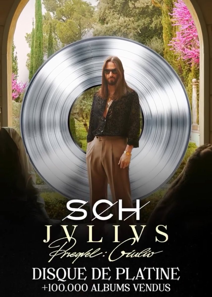 RapFrActus's tweet photo. 🚨SCH est disque de platine avec son album « JVLIVS prequel : Giulio » 💿 

+100.000 ventes en France 🇫🇷 

En 5 mois 👏 https://t.co/3IWmubpPIC
