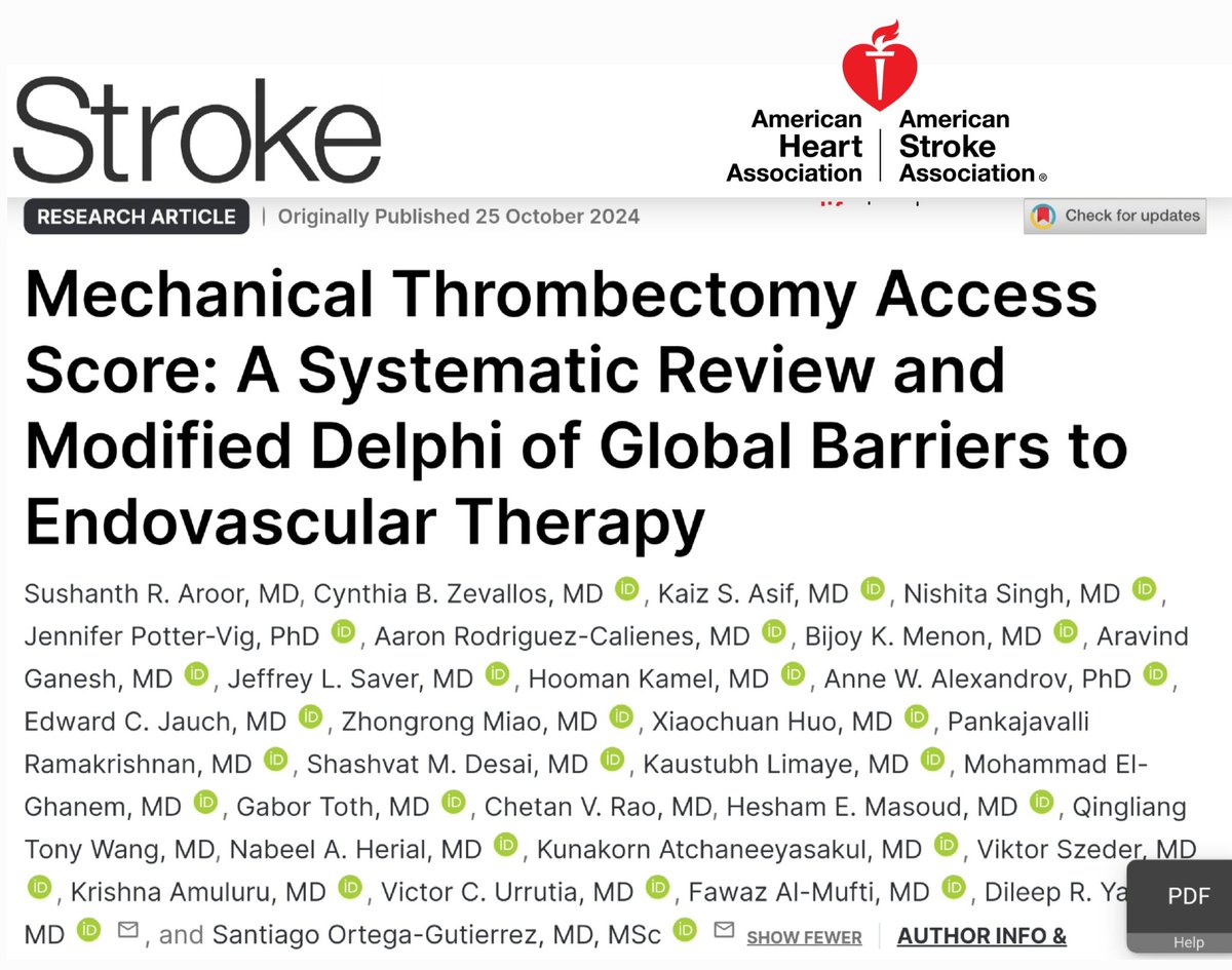 Fawaz Al-Mufti, MD, FSVIN (@almuftifawaz) on Twitter photo "You can't manage what you don't measure." — Peter Drucker.
@SVINsociety's <a href="/MThrombectomy/">Mission Thrombectomy</a>'s latest publication allows us to measure the major disparity in access to stroke surgery by through a novel scoring system that factors in public awareness, EMS transportation, stroke "You can't manage what you don't measure." — Peter Drucker.
@SVINsociety's <a href="/MThrombectomy/">Mission Thrombectomy</a>'s latest publication allows us to measure the major disparity in access to stroke surgery by through a novel scoring system that factors in public awareness, EMS transportation, stroke