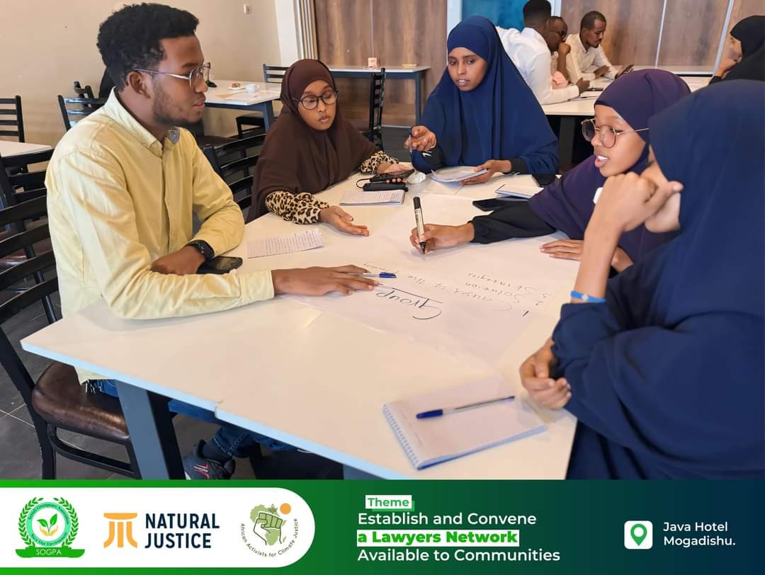 I am glad to have supported a two days workshop to establish and convene lawyers network available to the communities affected by environmental and climate injustice in Somalia. organized by <a href="/naturaljustice/">Natural Justice</a> in collaboration with <a href="/SOGPA2/">Somali Greenpeace Association</a>.