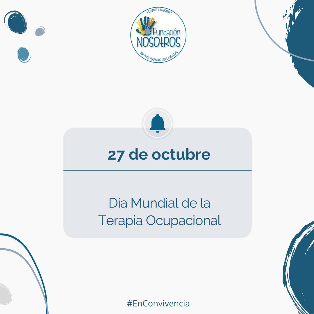 27 de octubre - Día de la #TerapiaOcupacional
En el día  de hoy reconocemos y felicitamos a los profesionales de la fundación que ejercen la Terapia Ocupacional con tanta dedicación y cariño hacia nuestros jóvenes.
·
#EnConvivencia · #fundacionnosotros