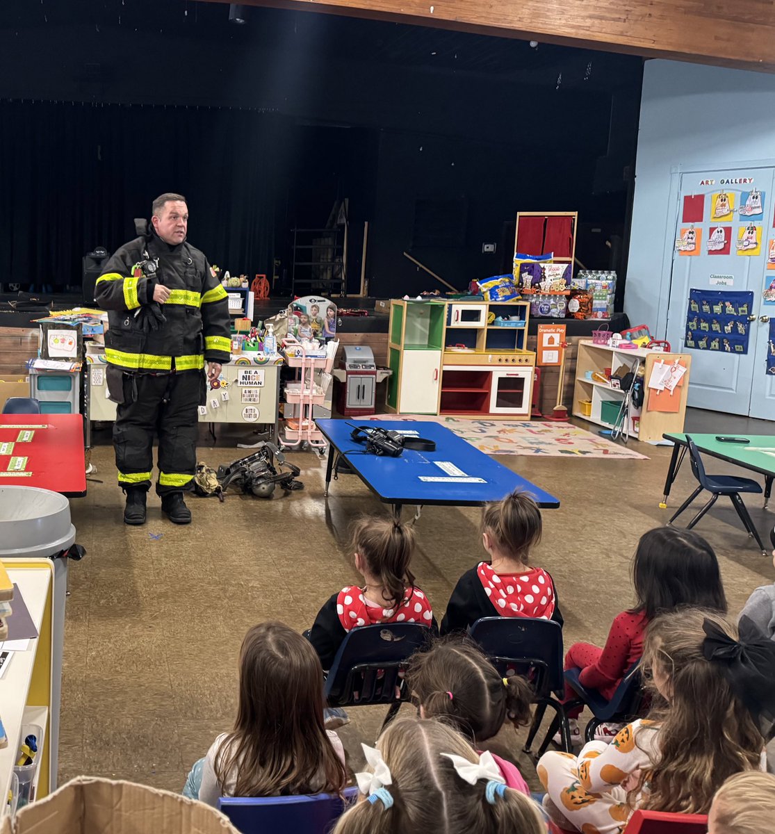 Thank you for teaching our preschoolers about fire safety this week! They learned so much about what to do in an emergency! 🚒