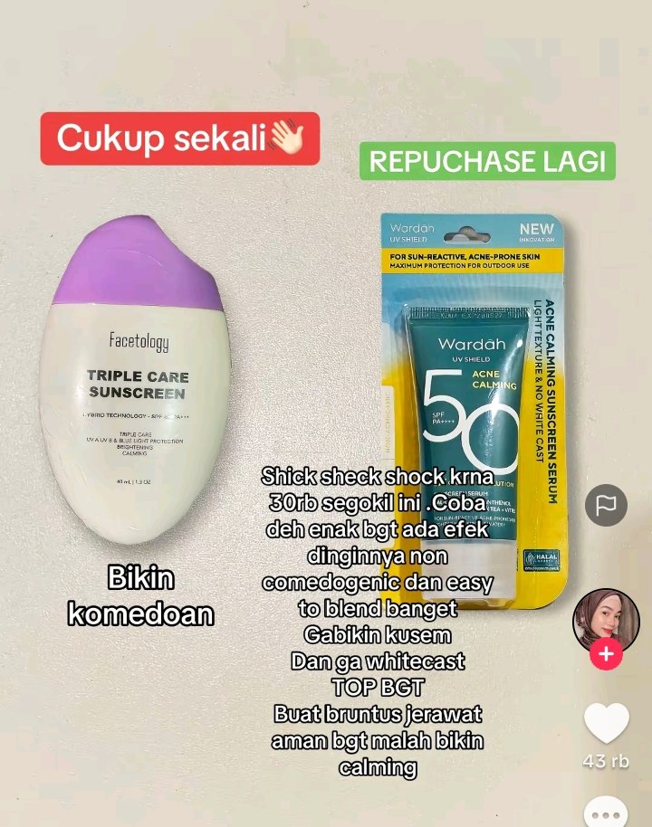 womanfeeds_id's tweet photo. {mu} ini beneran kah guysss?? soalnya aku ngerasa juga kalau pake ss tutup ungu itu bikin komedoan, review yg pake ss wardah ini dong!! btw st aku dryy https://t.co/LpXTEBJ2bU