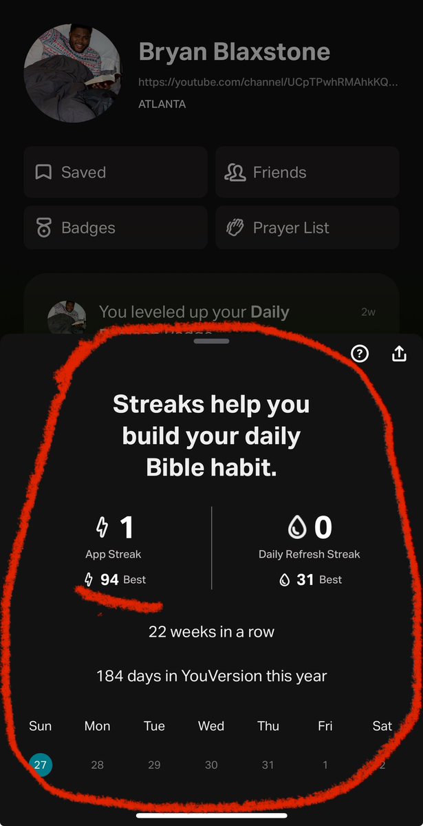 killadogB's tweet photo. Woke up this morning and realized I messed up my Bible Streak again 🤦🏾‍♂️ https://t.co/M6LQrrwTXf