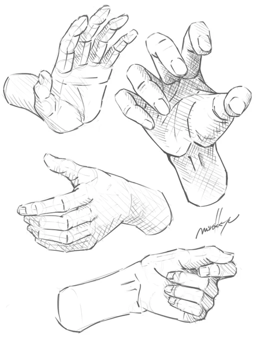 最近練習で描いた手✋
前に向かってくる構図が
まだまだとても難しい!!

#スケッチ #クロッキー 