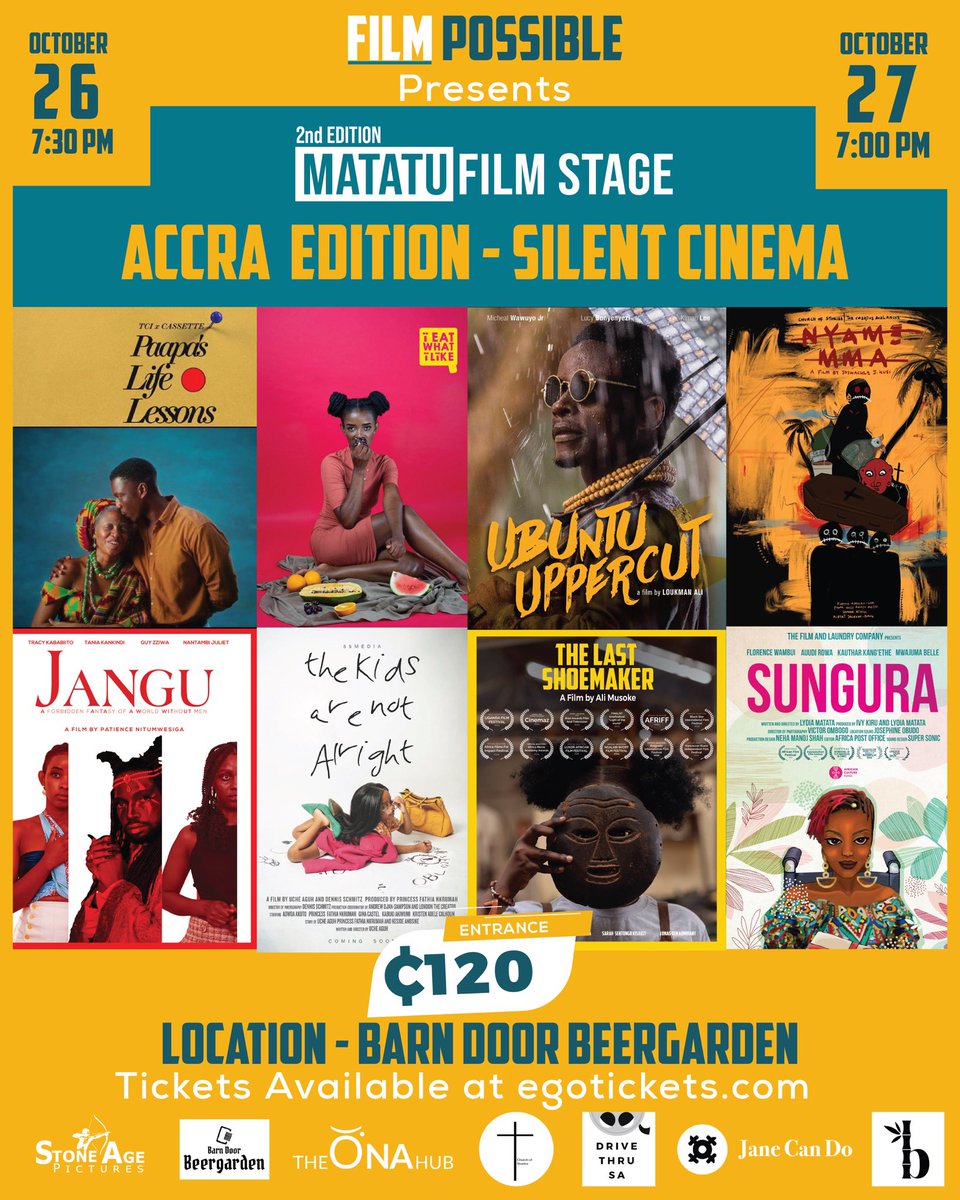 🎬✨ We are incredibly grateful to everyone who joined us yesterday for an unforgettable evening of African cinema! 🌍🍿  at <a href="/matatufilmstage/">Matatu Film Stage</a> Accra - Edition. Today is the final screening day—don’t get FOMO! Come be part of this amazing experience! 🎉