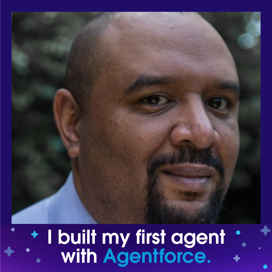 I built my first agent with Agentforce 🎉
Complete the <a href="/salesforce/">Salesforce</a> #BuiltWithAgentforce Quest to build yours today and celebrate your new skills with a custom photo. 🤖
Start learning: sforce.co/agentforcequest
#SFgiveaway