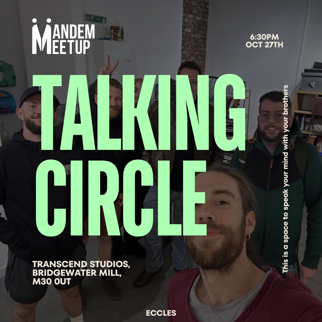 MandemMeetup's tweet image. We have a Talking Circle at Transcend Studios in Eccles today!

Come share, and offload what's going on in your life brother

Come as you are

#MandemMeetup #TalkingCircle