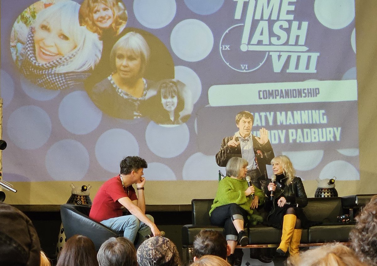 LadyALover95's tweet image. Companion panel with Wendy Padbury and @ManningOfficial 🫶🏻 #Timelash