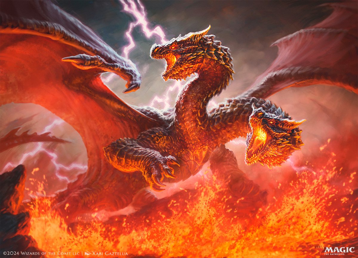 This is one of the pieces, if not THE ONE I've enjoyed most painting during these years working on MtG cards.

I'll forever be grateful to Dawn for trusting me with this assignment &lt;3

Twinflame Tyrant 🔥🔥

AD: Dawn Murin

For MtG - Foundations

#MTG #MTGFoundations #MCVegas