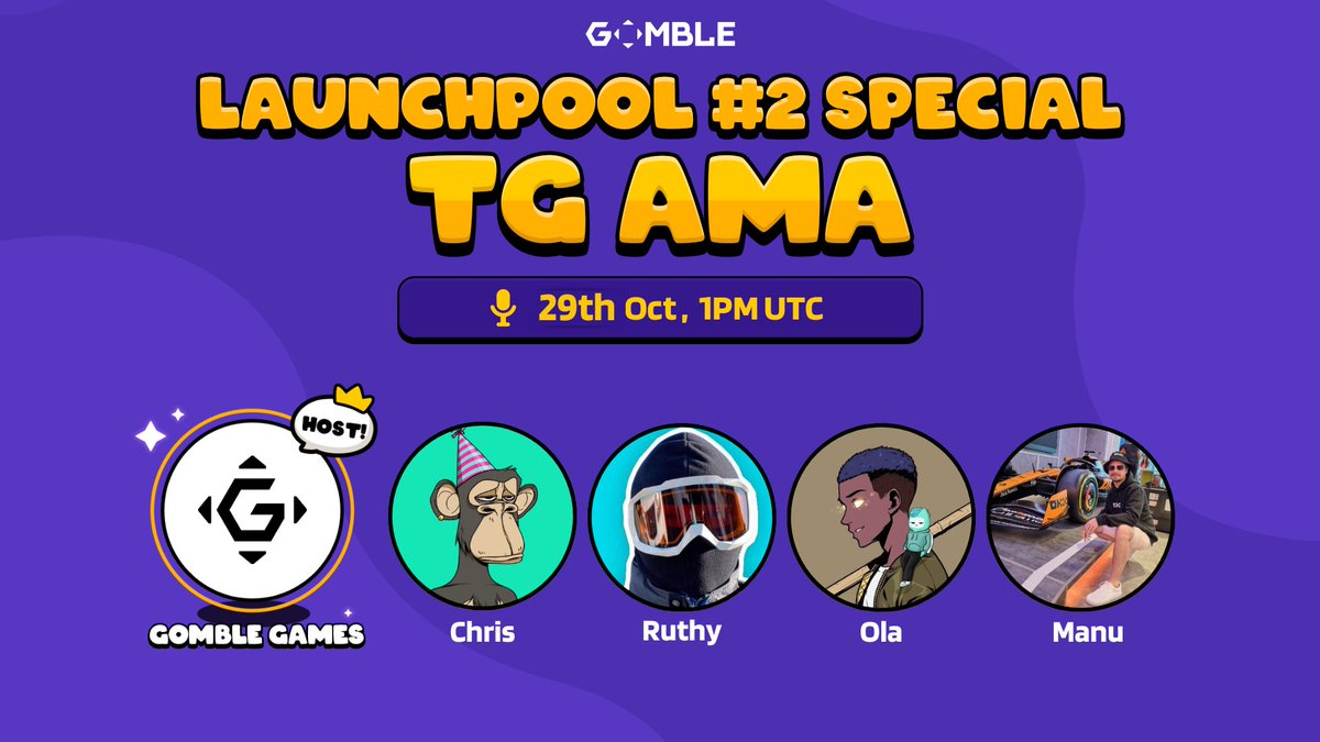 Join the Launchpool #2 Special Live Stream on Telegram!

🗓️ Oct 29th 
⏰ 1 PM UTC

We’ll cover new feature unlocks with GOMBLE SQUAD, and exclusive tips on boosting your winG rewards in the final two weeks.

Got questions? Drop them below 👇