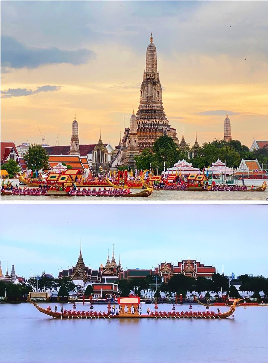 lovetodayzz's tweet photo. #ขบวนพยุหยาตรา #ขบวนเรือพยุหยาตราทางชลมารค2567 #เรือพระราชพิธี 

สวยมาก ประเทศไทยคือที่สุดจารีตประเพณี https://t.co/BeoSDxmAta