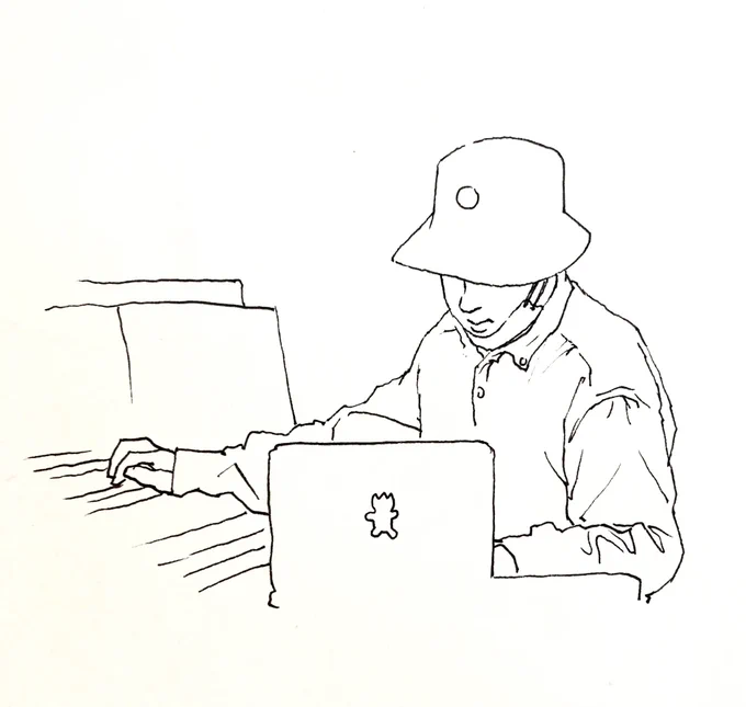 まず線画です。お納めください。 