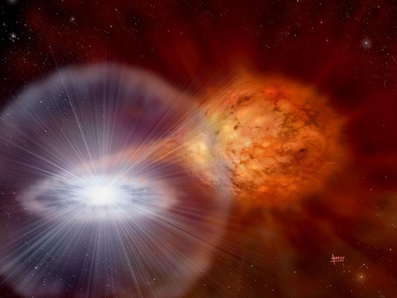 nasapod's tweet photo. Explosions from White Dwarf Star RS Oph
Source: https://t.co/tjabh7POka
#RS_Ophiuchi #Nova #Binary_Star_System #Red_Giant #White_Dwarf #Thermonuclear_Explosion #Space #Astronomy #Astrophysics #Chandrasekhar_Limit #Supernova https://t.co/S5S5ZafodG