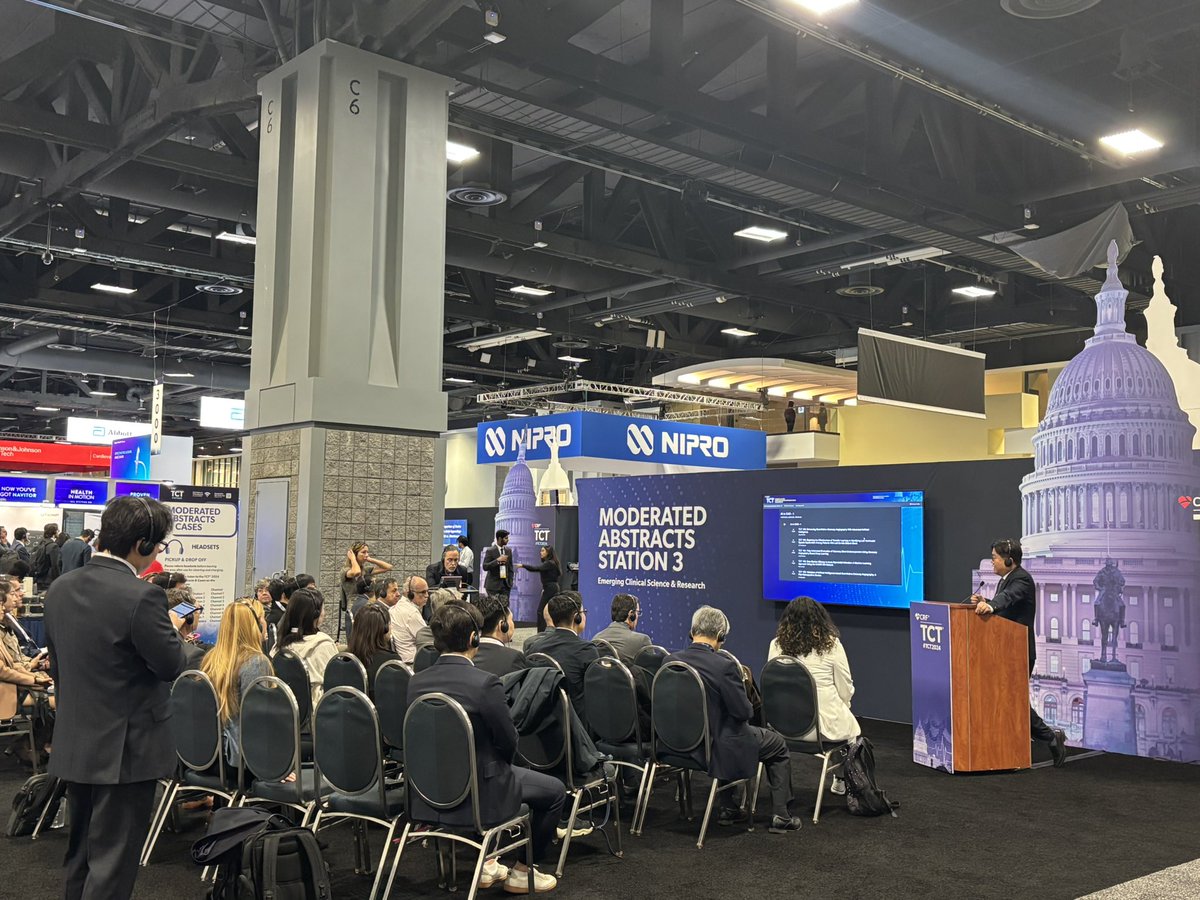 JGrapsa's tweet photo. #TCT2024 1st day starts with packed moderated abstracts sessions - it’s amazing to see colleagues from around the world 🌏 presenting and discussing with experts in the field @crfheart @jgranadacrf @djc795 @triciarawh @Drroxmehran @georgedangas @EZancanaroMD @shoaib9702 @IndahSP_MD @mirvatalasnag @mmamas1973 @BakhshiHooman @DocSavageTJU @fischman_david