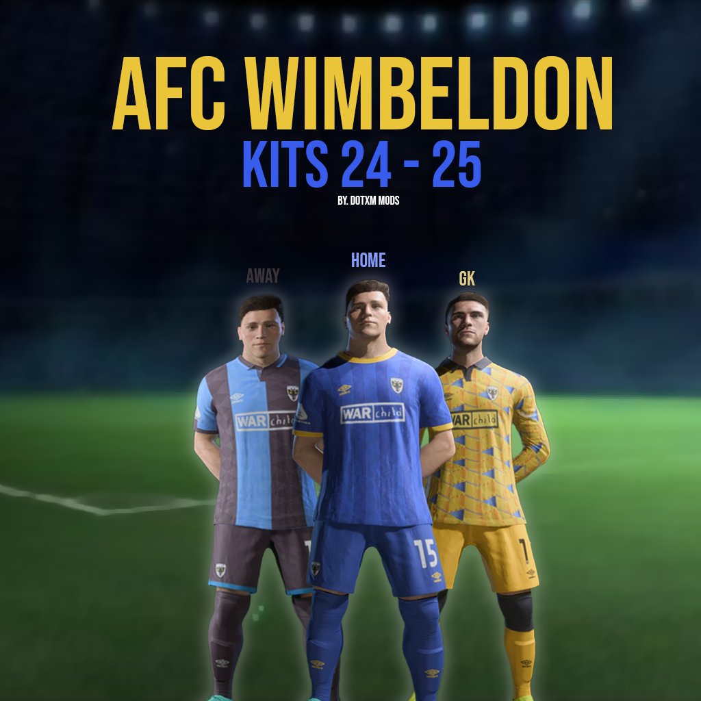 dootxm's tweet photo. AFC Wimbeldon Kits 24 - 25 (FC24)

GET IT NOW! ⚡

Download:
🖇️ Link in bio!

#FC24 
#kits
@EASPORTSFC https://t.co/9Qn0pBwDCp