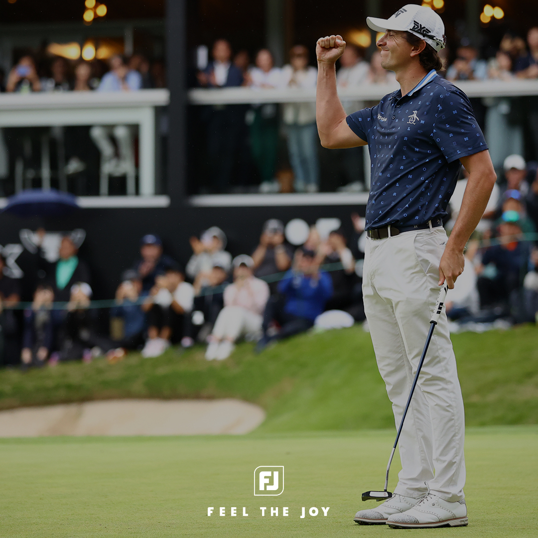 FootJoy's tweet photo. Another Won. 🏆  

Nico Echavarria secured his second career PGA TOUR win this week at the Zozo Championship in Japan.  

Nico depends on the supercharged performance of #FJPremiereSeries and the precision fit of #PureTouch.   

Congrats, Nico!   

#FeelTheJoy https://t.co/gul2r3tjNi