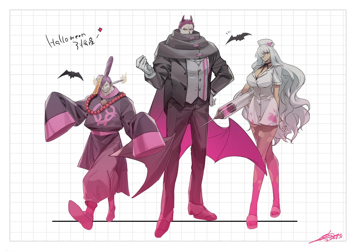 これは去年描いた🎃3将星のらくがき 