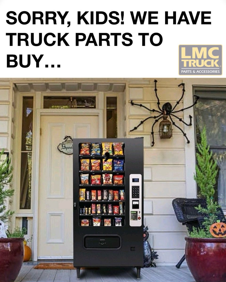 LMCTruck's tweet photo. Also taking donations ๐!
#Halloween #HappyHalloween #KeepingGenerationsOnTheRoad #LMC #LMCTruck #LMCTruckParts #rust #patina #project #projecttrucks #customtrucks #classictrucks #classictruck #oldtruck #oldtrucks #truck #trucks #trucksdaily #truckdaily #trucknation https://t.co/uWOebHI8pq
