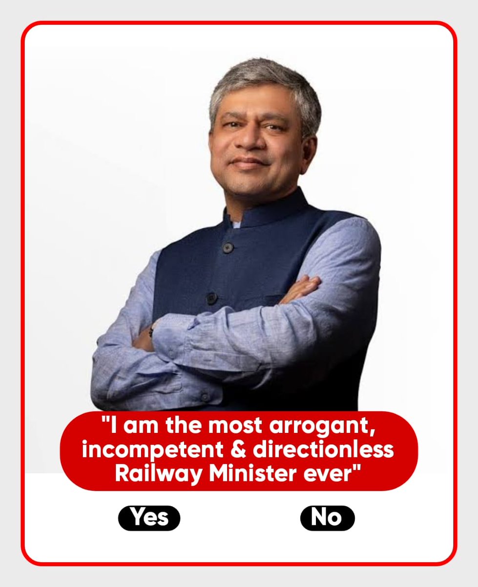 UWCforYouth's tweet photo. 🎯 
YES ‼️

Most incompetent Union Railway Minister ever.

#AshwiniVaishnaw
#IndianRailways 
#AshwiniVaishnawShame https://t.co/nrWLGHTqf3