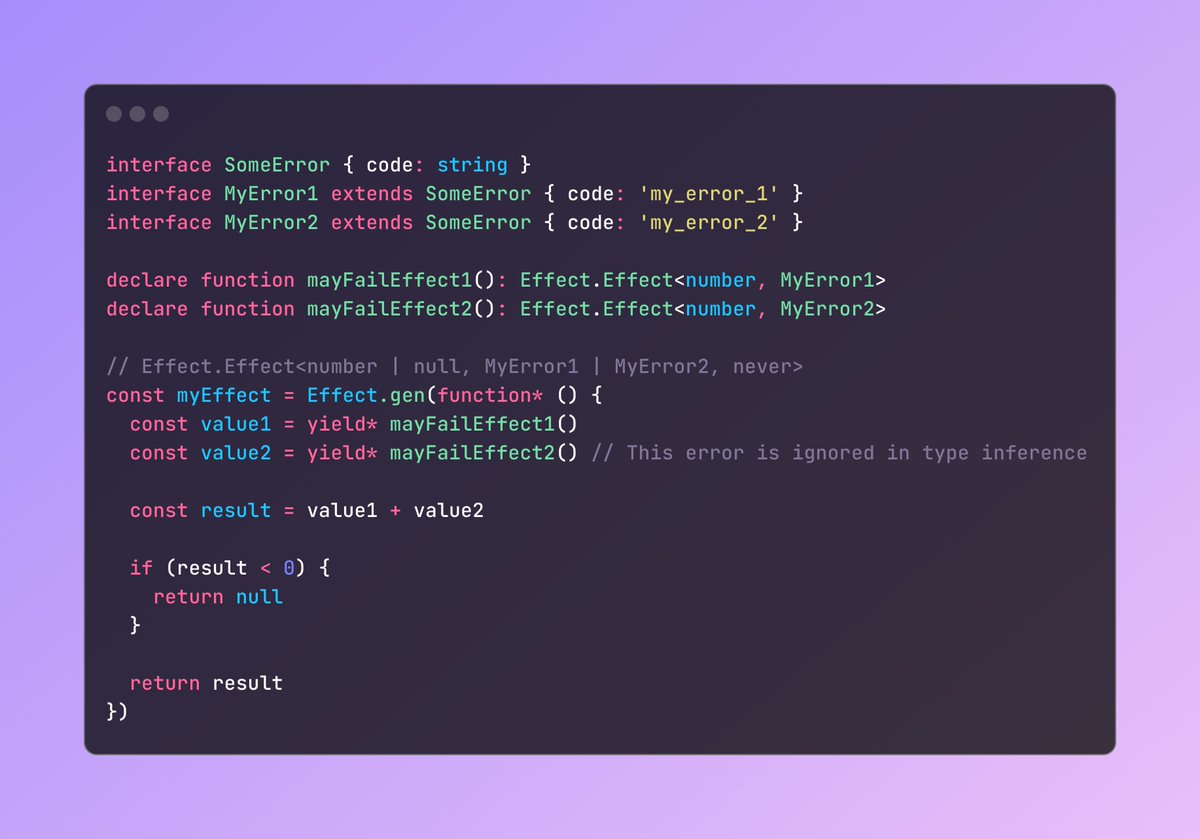 schultzluca's tweet photo. @EffectTS_ @schickling @MichaelArnaldi To be fair, this issue doesn't occur when using other things as errors. But aren't Errors good for well ... error handling? They include stack traces and allow instance checks. I'm a bit at a loss here 🤷‍♂️ https://t.co/dqu35uHX54