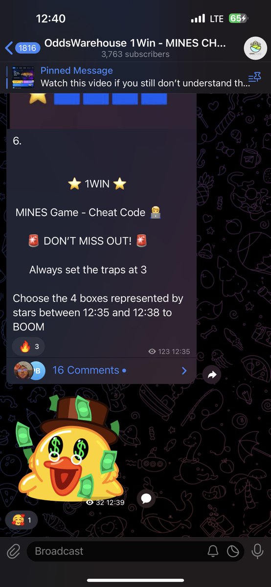 OddsVillage's tweet photo. We’re printing money in the MINES channel this afternoon. 
.
Join us: https://t.co/VO5F1oXt15 https://t.co/S753ZPSOoa