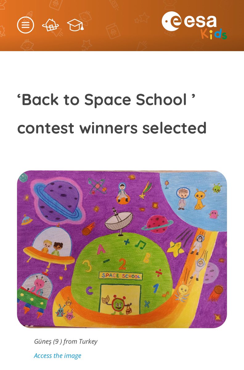 bilsemenglish's tweet photo. Keşan BİLSEM öğrencisi Güneş B. Avrupa Uzay Ajansı’nın düzenlediği “Back to Space School” yarışmasında  Keşan Bilsem İngilizce öğretmeni Seher Demir danışmanlığında başvurduğu eseriyle 1. oldu Öğrencimizi ve ailesini tebrik eder başarılarının devamını dileriz. https://t.co/dQpMxOyamH