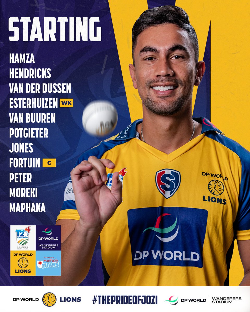 LawrenceBailey0's tweet photo. Heinrich Klaasen won the toss and the Titans will bowl first. A lot of exciting talent on display 🔥
#CSAT20ChallengeFinal #WozaNawe #Lions #Titans https://t.co/SZGOX30Sm5